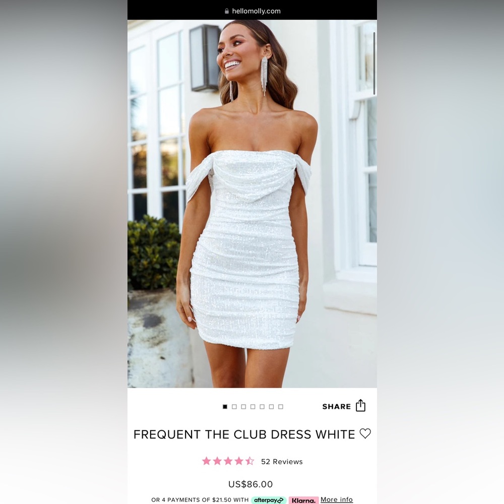 Hello Molly Frequent The Club White Dress